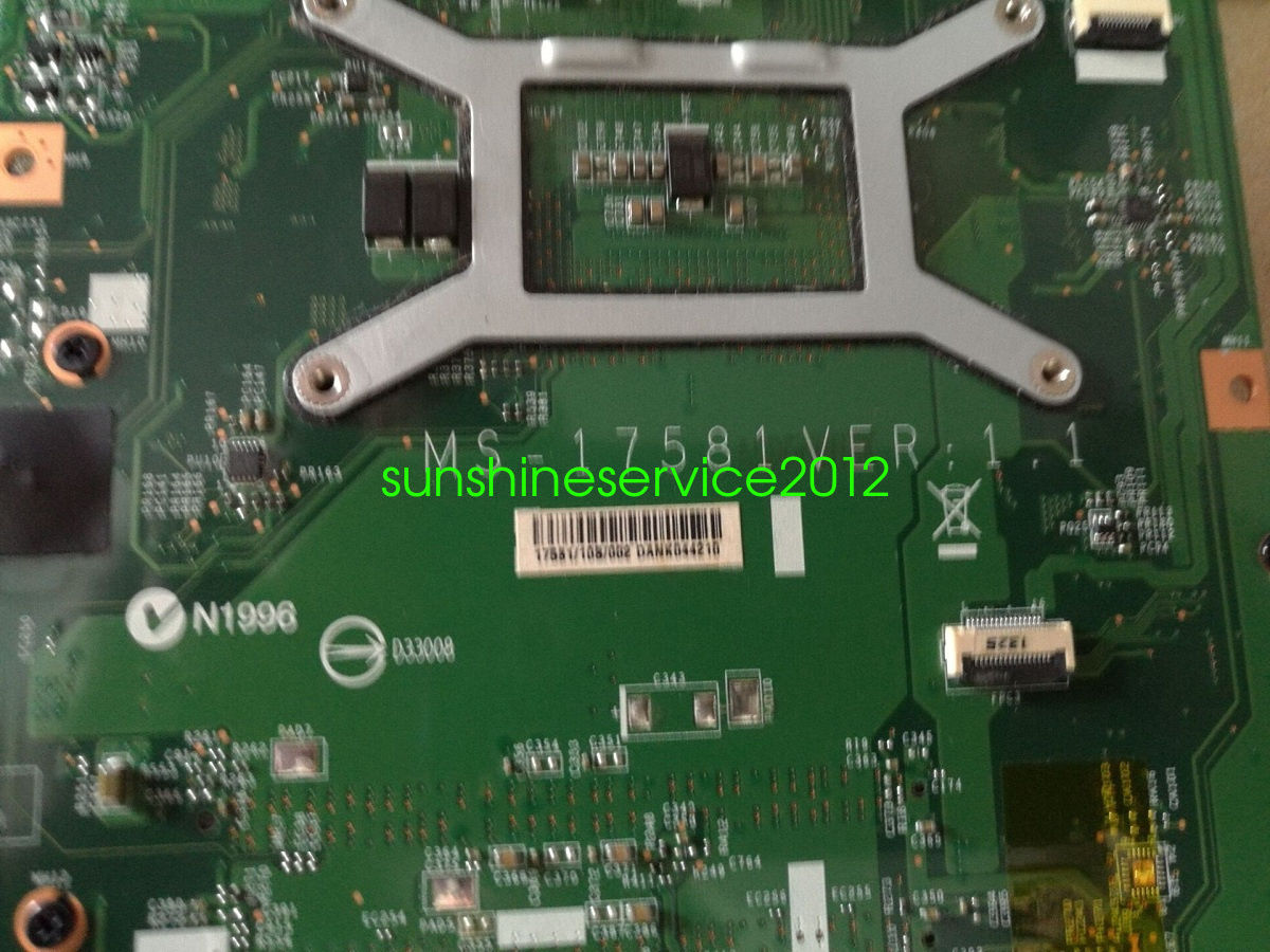 MSI GP70 laptop Intel Motherboard MS-17581 MS17581 VER:1.1 Teste